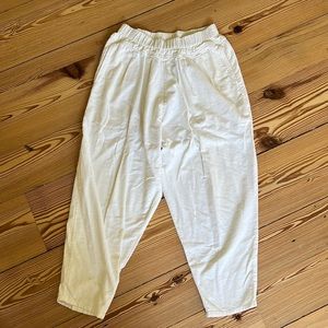 Black Crane cream pants